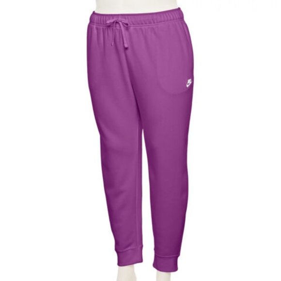 NWT NIKE PLUS SPORTSWEAR FLEECE JOGGER SWEATPANTS‎ PURPLE - Picture 1 of 3